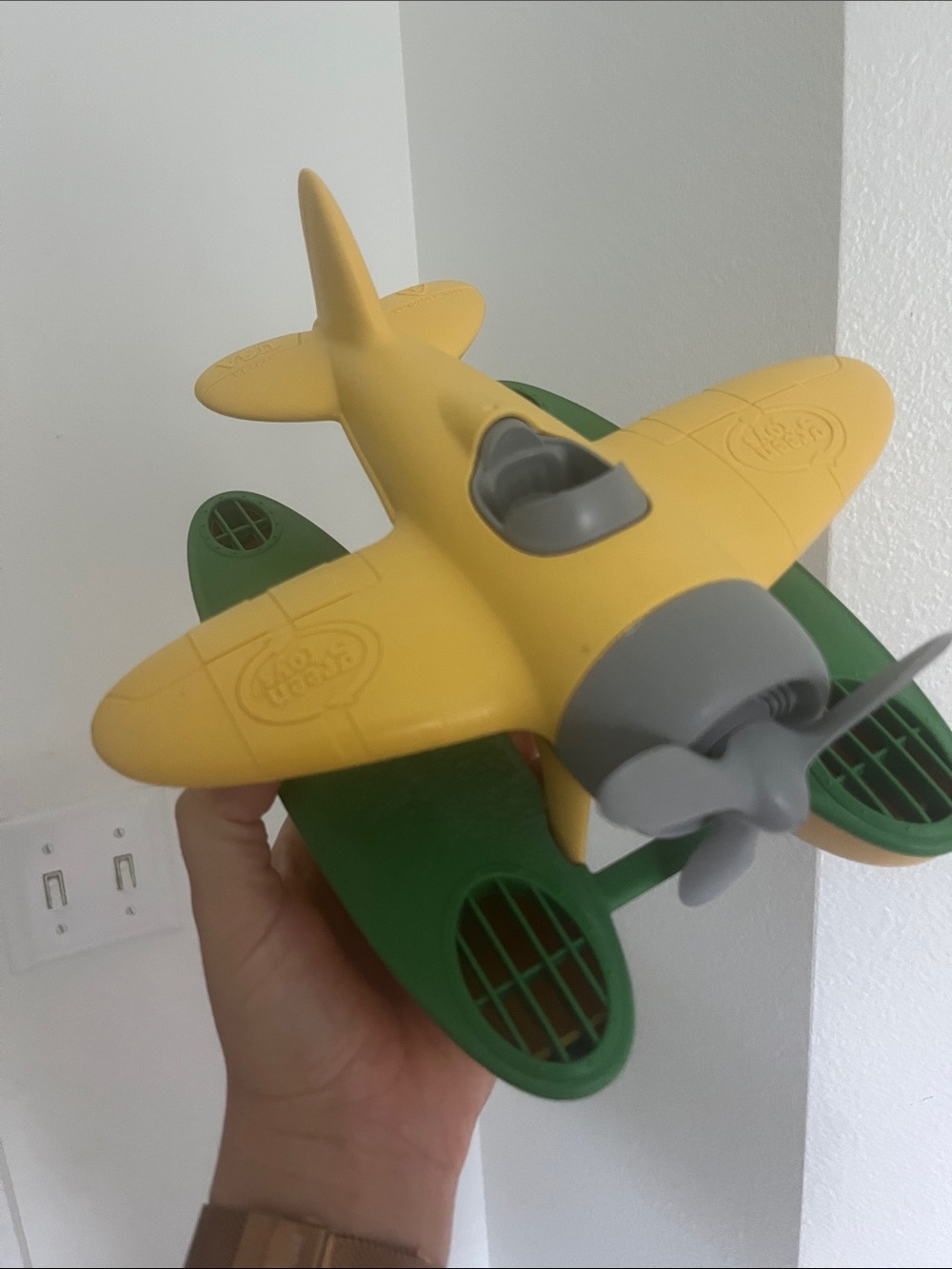 Yellow and Green Float Plane Toy for Kids